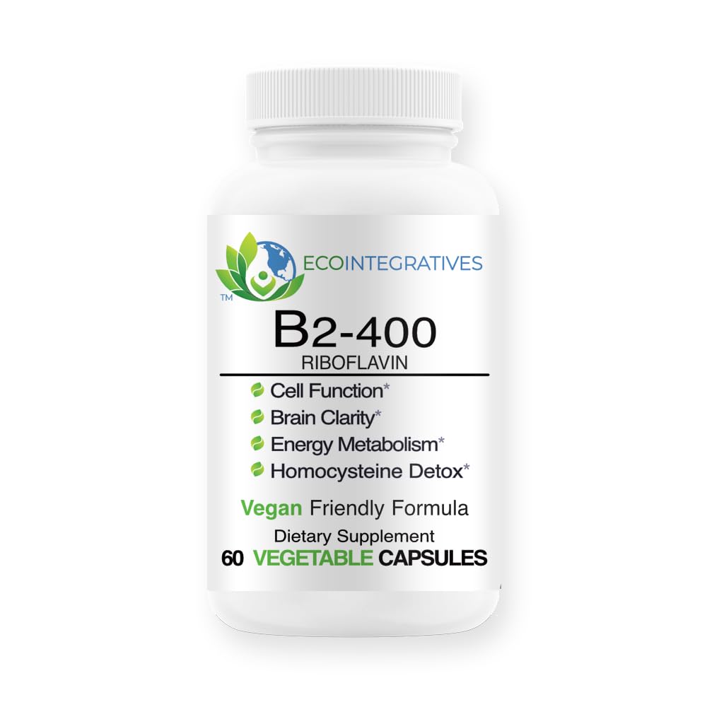 EcoIntegratives B2-400 Pure Riboflavin 400mg Supplement