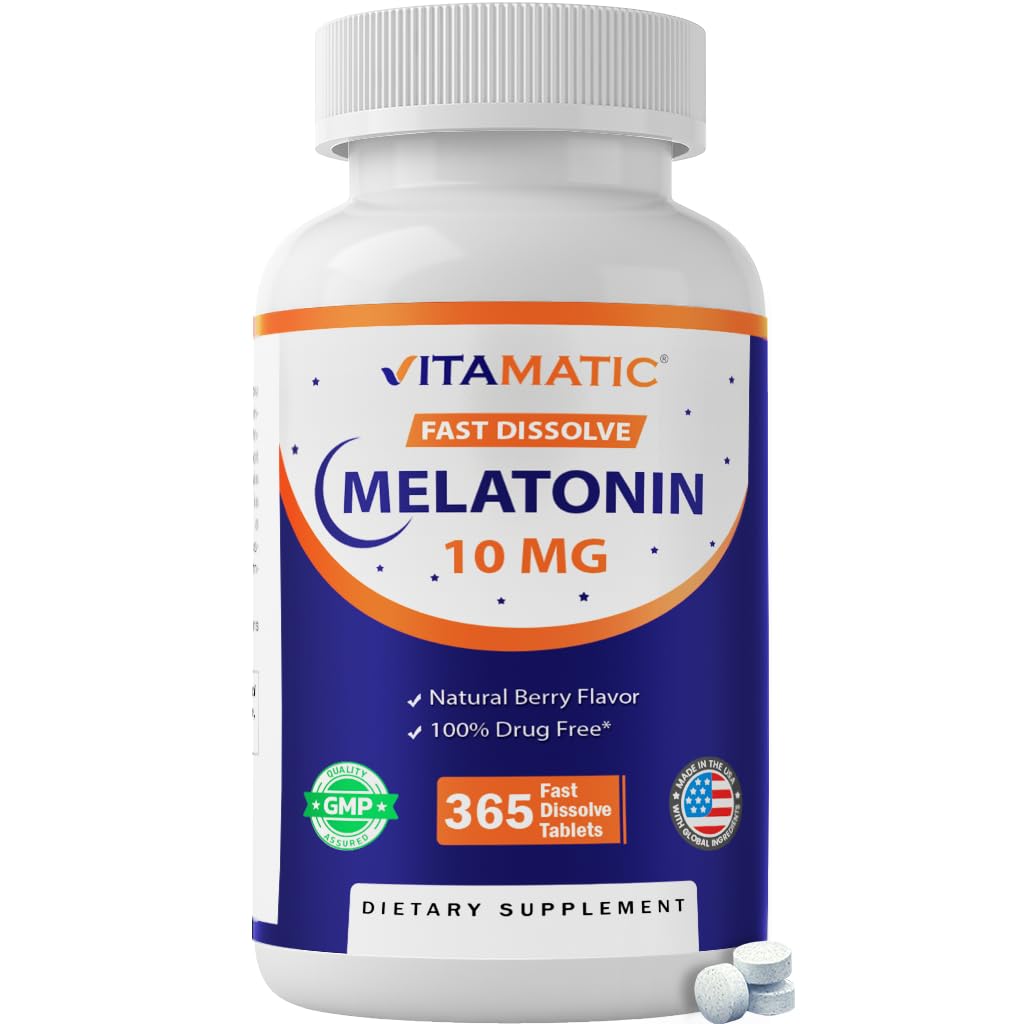 Vitamatic Melatonin 10 mg Fast Dissolve Tablets - 365 Count