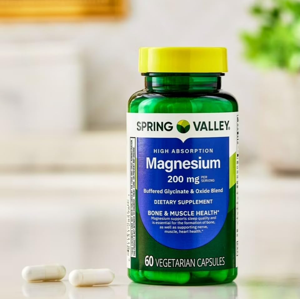4 TOP CARE Magnesium Glycinate & Oxide Blend 200 mg - 60 Vegetarian Capsules - image 3