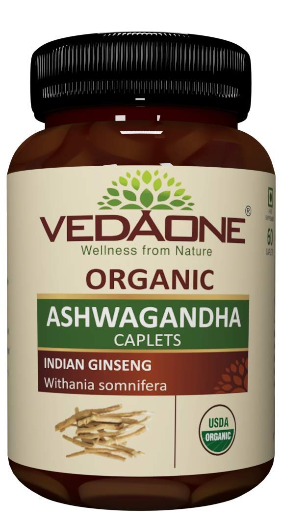 VEDAONE Organic Ashwagandha Caplet 750mg - 60 Caplets - image 2