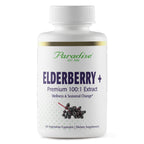 Paradise Herbs Elderberry with Zinc Extract - 60 Vegetarian Capsules