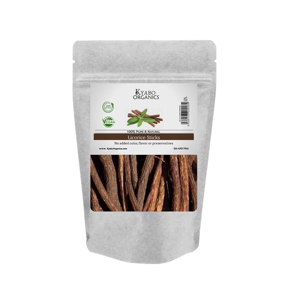 Kyabo Organics Licorice Root Sticks 100% Pure Natural - 8oz