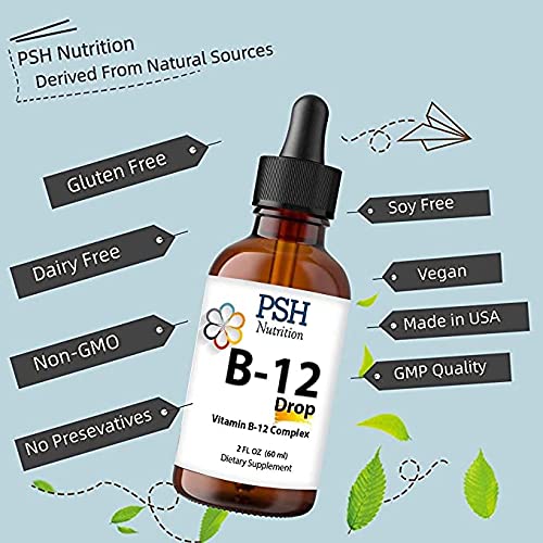 PSH Nutrition B Complex Liquid Drops with B12 - 2 fl oz - image 2