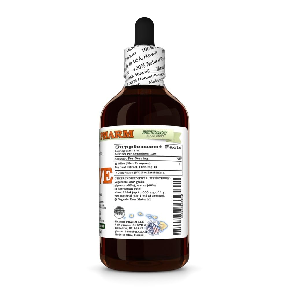 Hawaii Pharm Olive (Olea europaea) Leaf Alcohol-Free Extract
