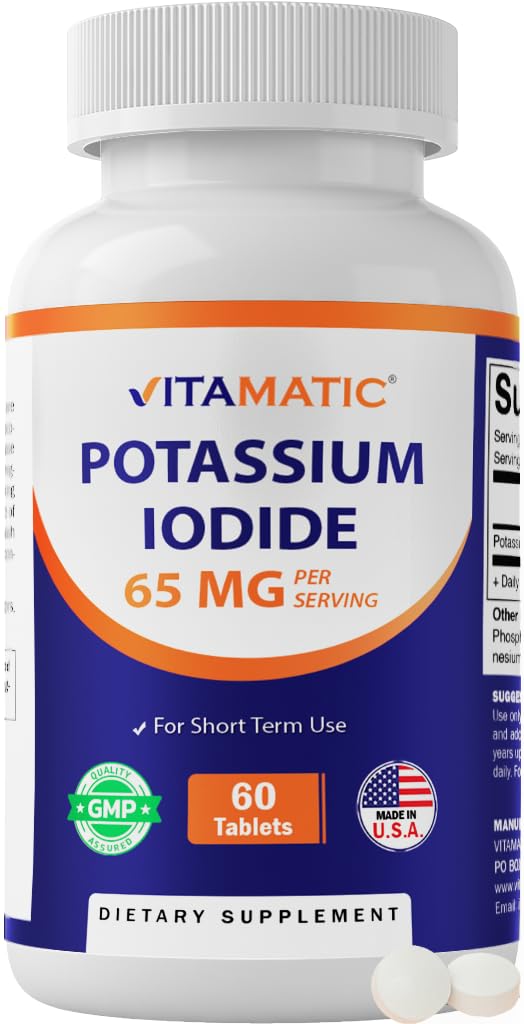 Vitamatic Potassium Iodide 65 mg per Serving - 60 Tablets - Thyroid