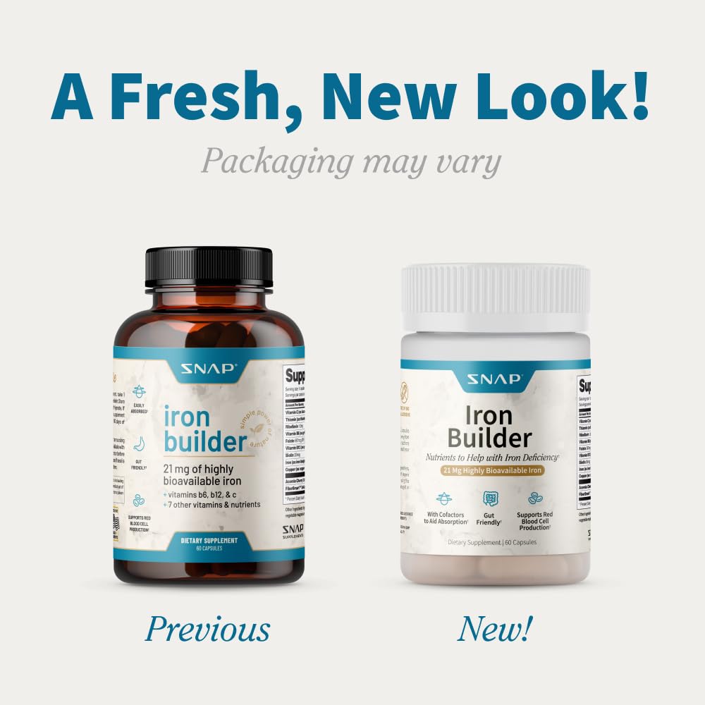 Snap Supplements Natural Iron Builder - 60 Vegan Capsules - image 2