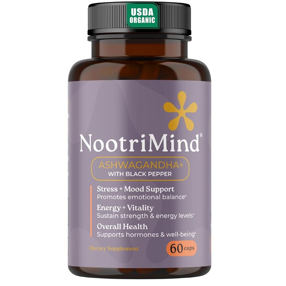 nootrimind Organic Ashwagandha Supplement Capsules - 60 Count - image 2