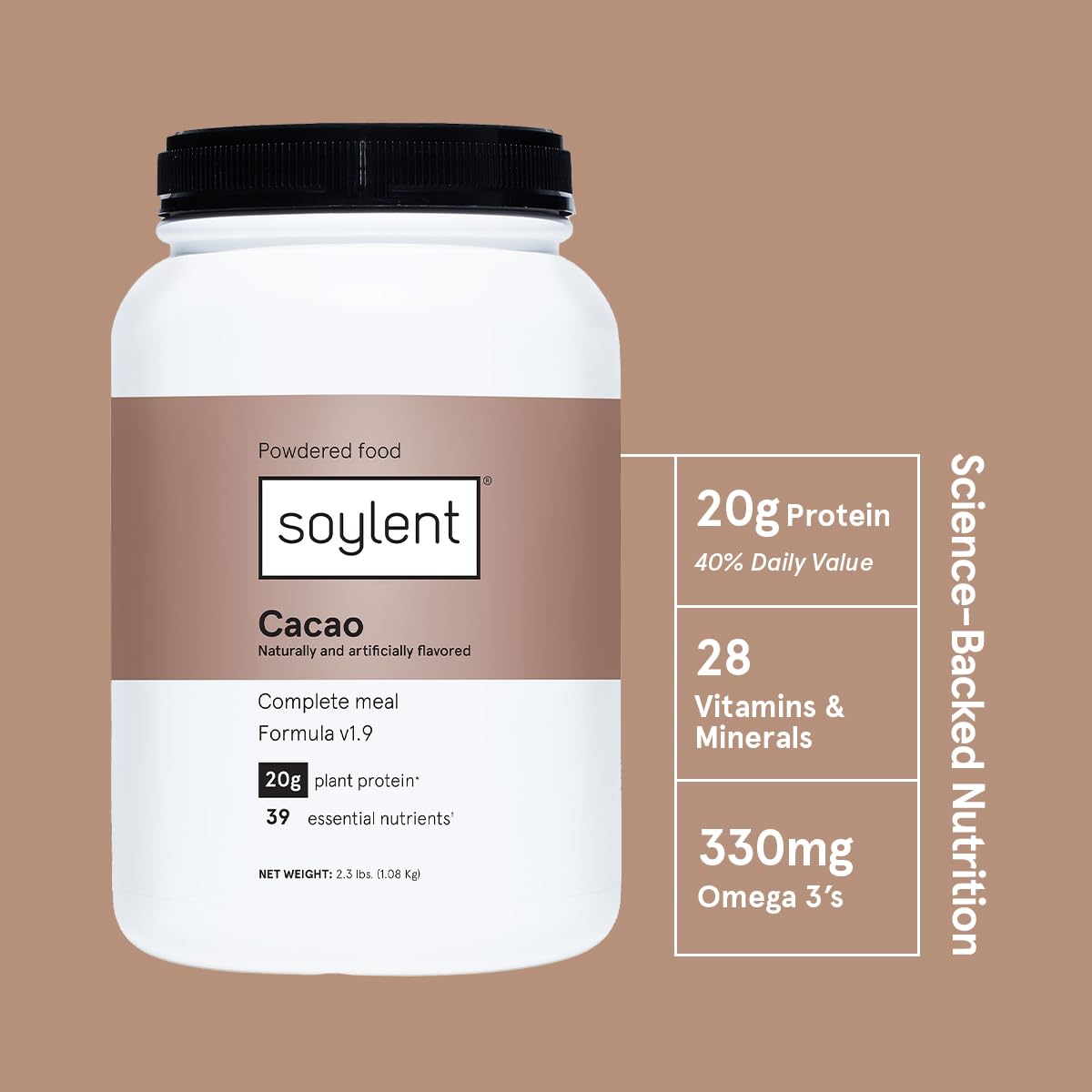 Soylent Complete Nutrition Cacao Meal Replacement Powder - 36.8oz - image 2