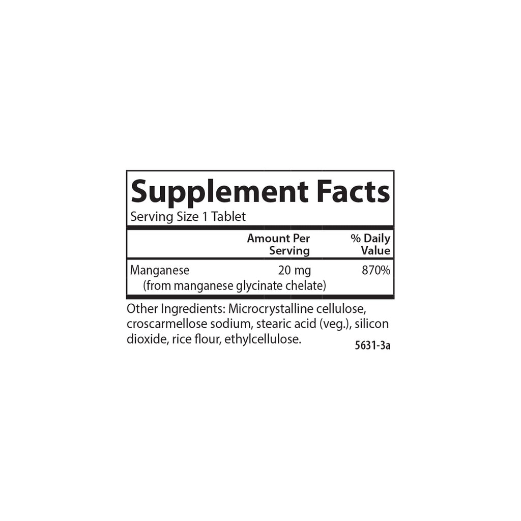 Carlson Chelated Manganese 20 mg - 100 Tablets - image 4