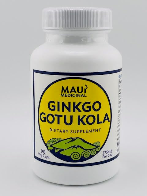 Maui Medicinal Herbs Ginkgo & Gotu Kola Brahmi - 90 Vegetarian Capsules - image 3
