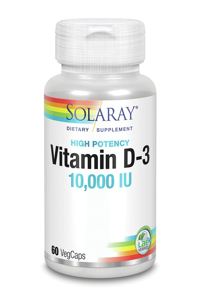 Solaray Vitamin D-3 10,000 IU - 120 Vegetarian Capsules