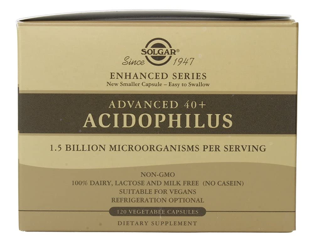 Solgar Advanced 40+ Acidophilus 1.5 Billion CFU - 120 Vegetarian Capsules - image 3