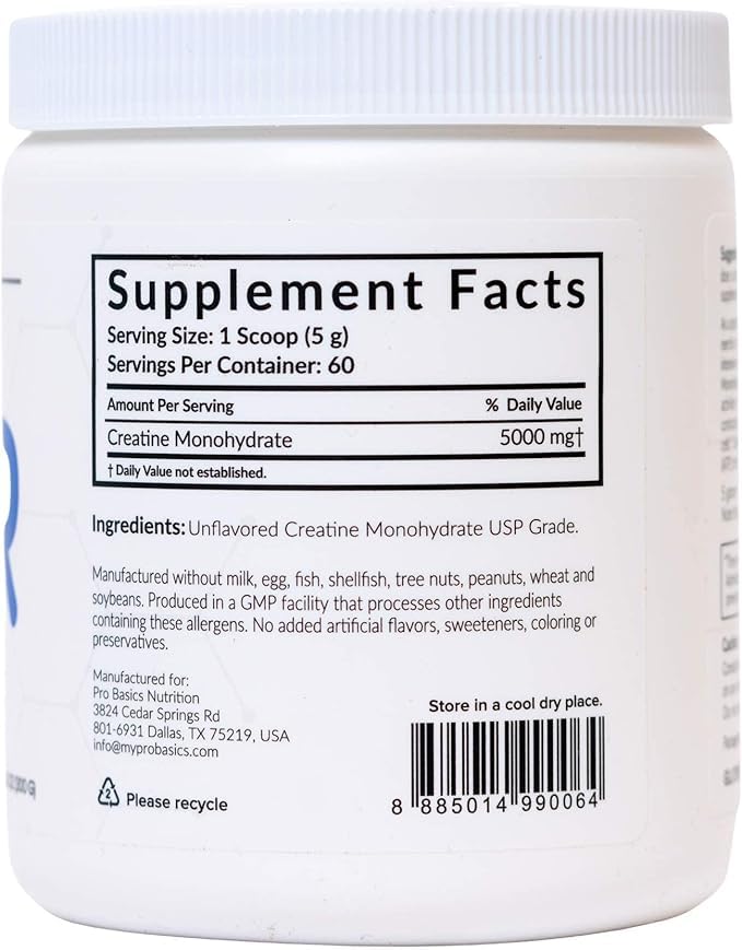 Generic Pro Basics Micronized Creatine Monohydrate Powder - 60 Servings - image 5