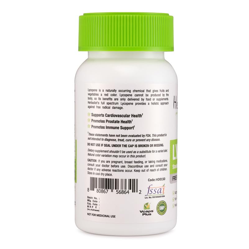 Herbadiet Lycopene 50mg Antioxidant Capsules - 120 Capsules - image 3