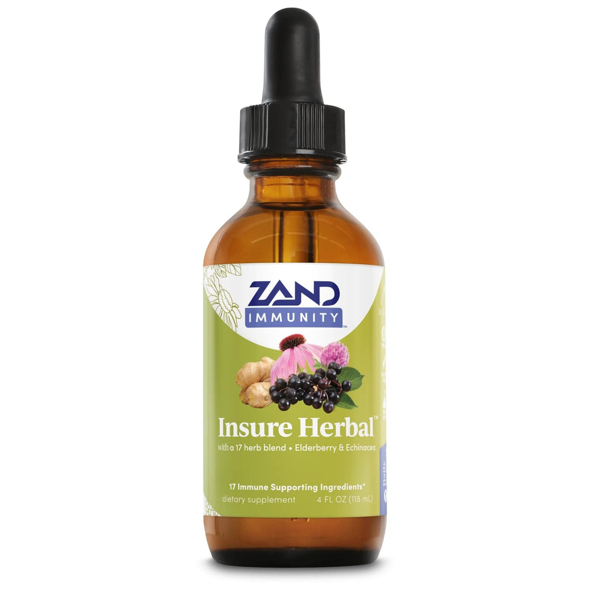 ZAND Insure Herbal Liquid Blend with Echinacea & Elderberry - 4 FL OZ