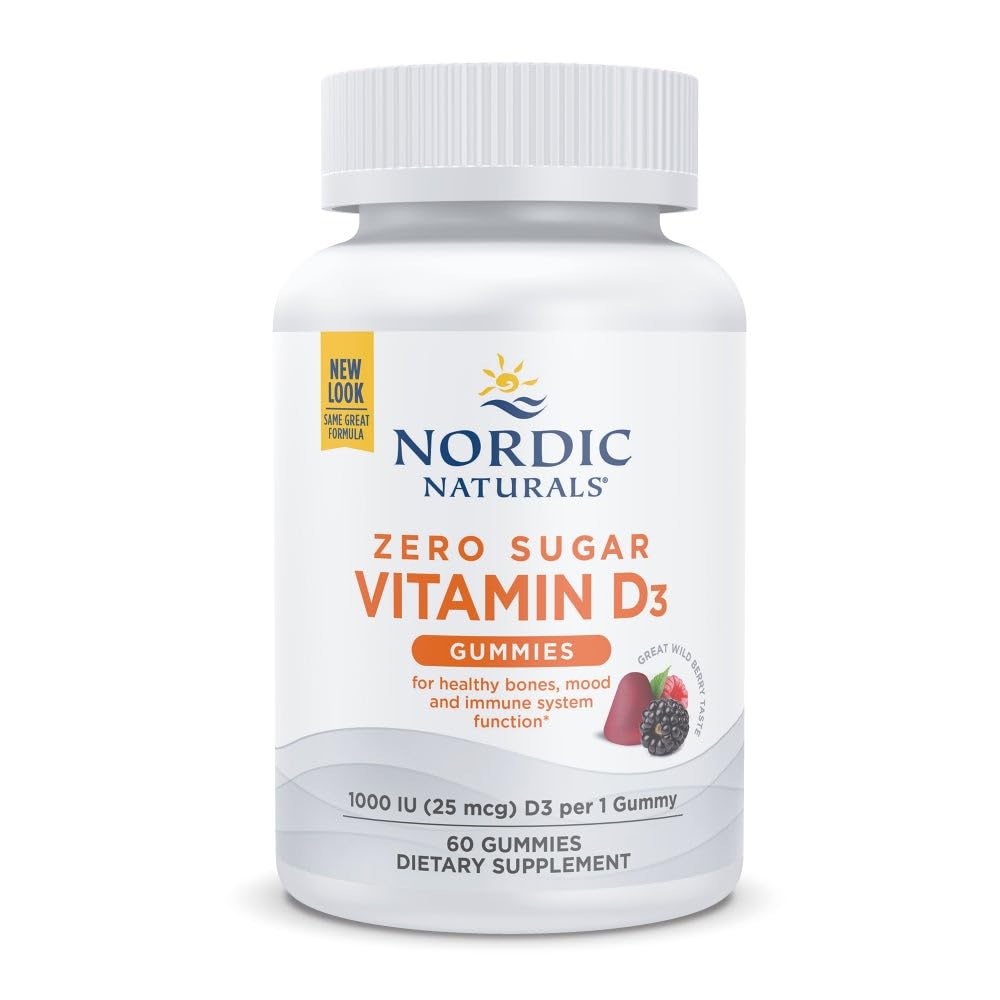 Nordic Naturals Zero Sugar Vitamin D3 1000 IU Gummies - 60 Count