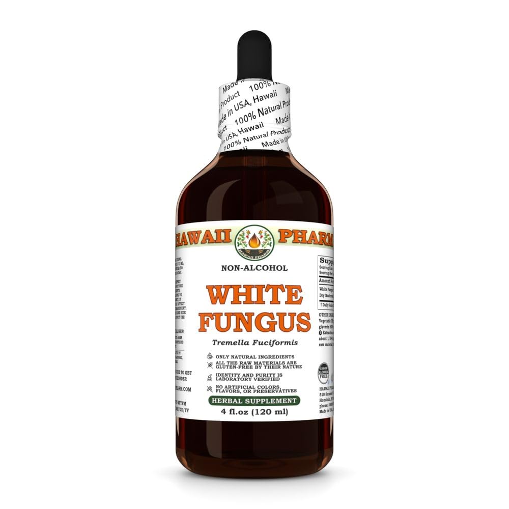 Hawaii Pharm White Fungus (Tremella fuciformis) Mushroom Alcohol-Free