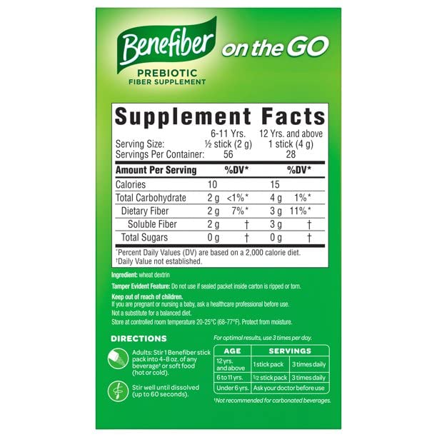 Benefiber Taste-Free Sugar-Free Fiber Supplement Stick Packs - 168 Count - image 2