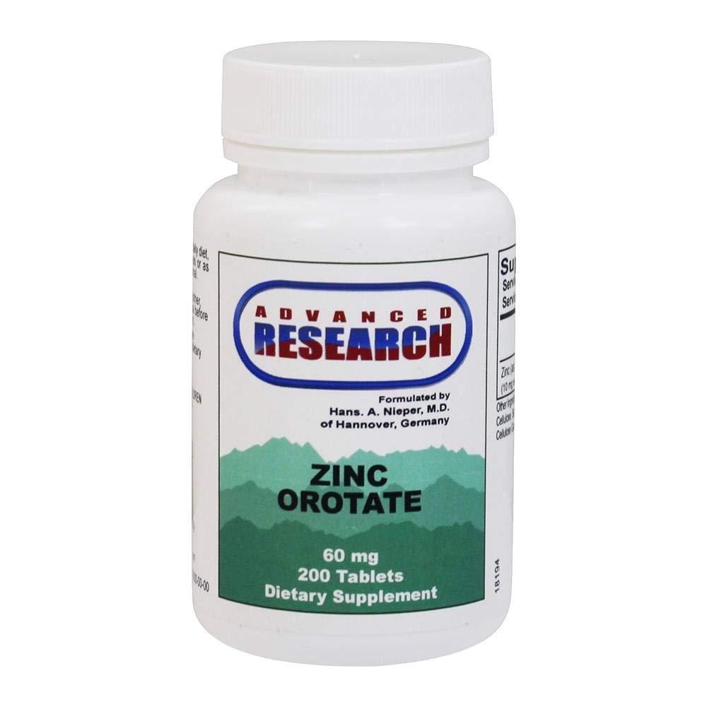 Nutrient Carriers Zinc Orotate 9.5 mg - 200 Tablets