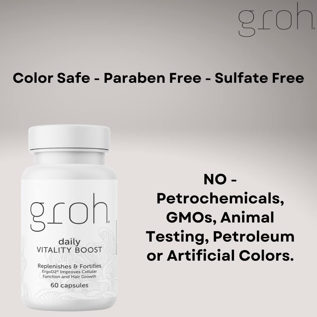 GROH Daily Vitality Boost Hair Growth Supplement - 60 Capsules - image 4