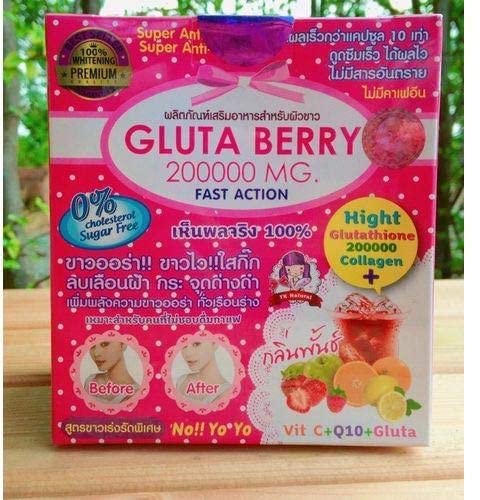 Gluta Berry 200000 mg Glutathione Drink Powder - 10 Sachets - image 7