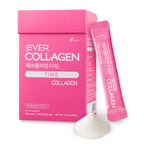 EVER COLLAGEN TIME Marine Collagen Peptides Powder Stick for Skin Hair Nails