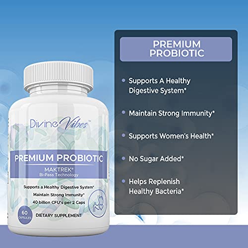 Divine Vibes Probiotics 40 Billion CFU - 60 Capsules - image 2