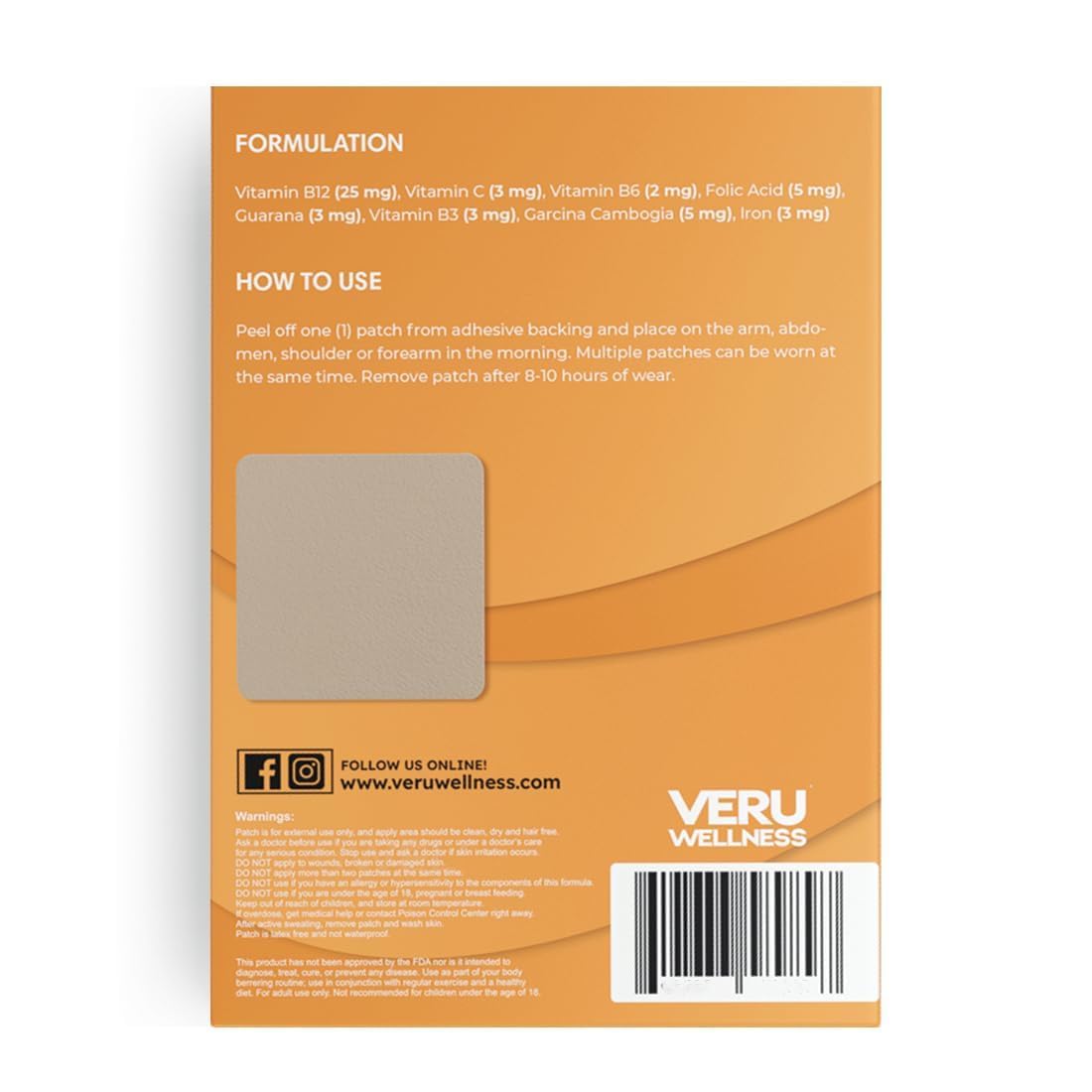 Veru Wellness B12 Patch Energy - 60 Count - image 2