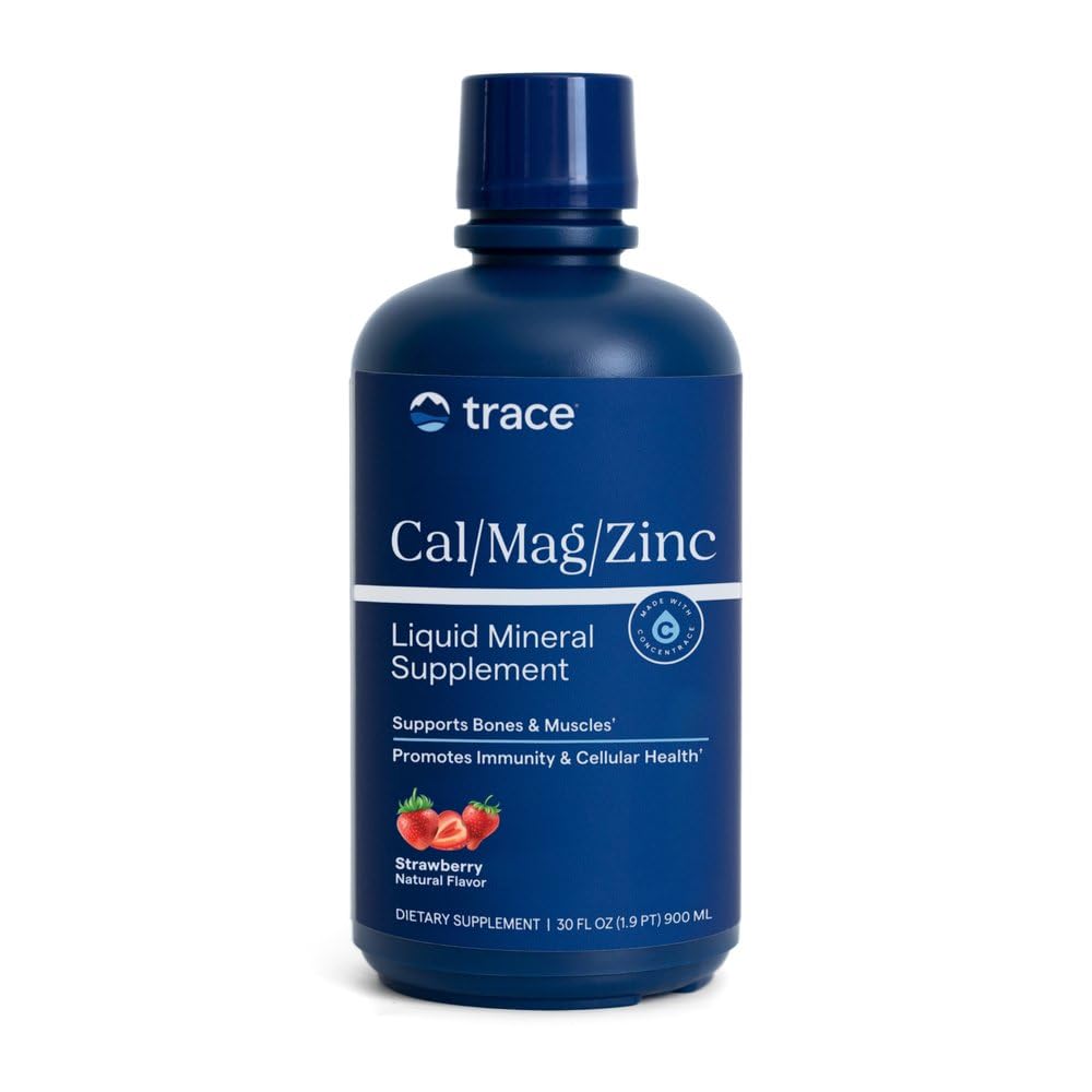 Trace Minerals Liquid Cal Mag Zinc with Vitamin D3 - 30 fl oz
