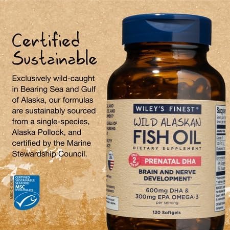 Wiley's Finest Wild Alaskan Fish Oil Prenatal DHA - 120 Softgels - image 4