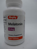 Rugby Melatonin 3mg Sleep Support - 500 Tablets