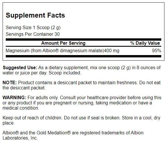 Swanson Ultra Albion Dimagnesium Malate Powder - 2.1 oz - image 2