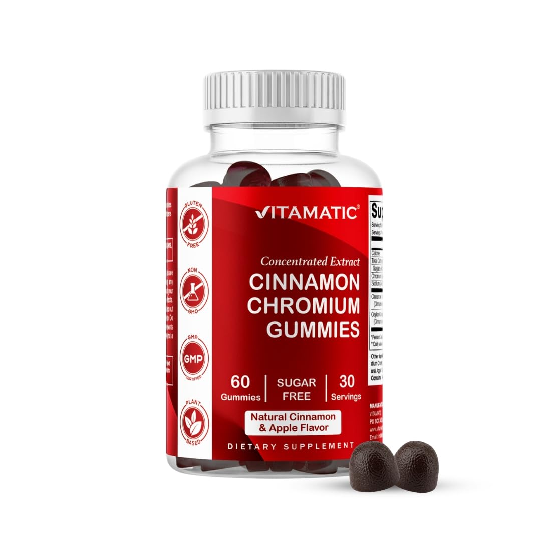 Vitamatic Cinnamon Chromium Gummies Sugar Free - 60 Gummies