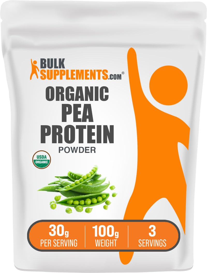 BulkSupplements Organic Pea Protein Powder - 100g