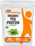 BulkSupplements Organic Pea Protein Powder - 100g