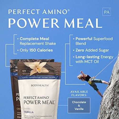 BodyHealth PerfectAmino Power Meal Vegan Protein Powder - 20 Servings - image 4