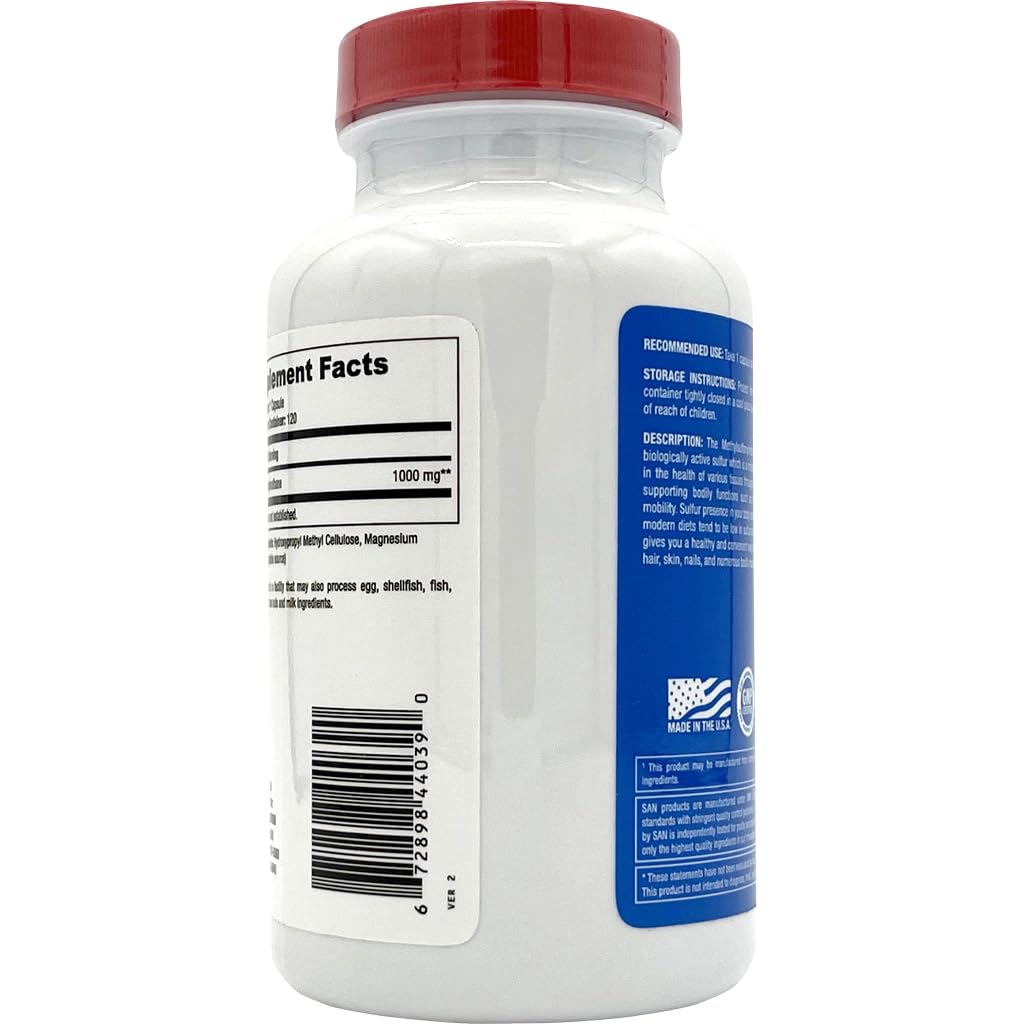 SAN MSM 1000mg - 120 Capsules - image 7