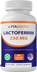 Vitamatic Lactoferrin 250mg Immune Support - 60 Vegetable Capsules