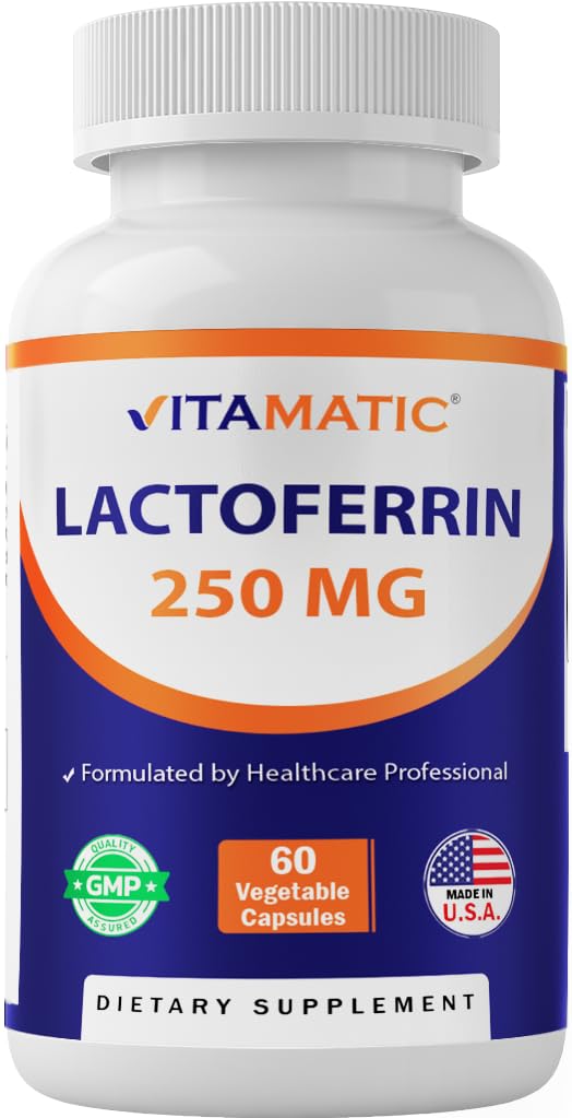 Vitamatic Lactoferrin 250mg Immune Support - 60 Vegetable Capsules