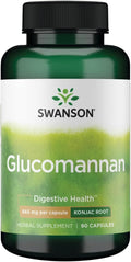 Swanson Glucomannan Konjac Root Soluble Fiber 665 mg - 90 Capsules