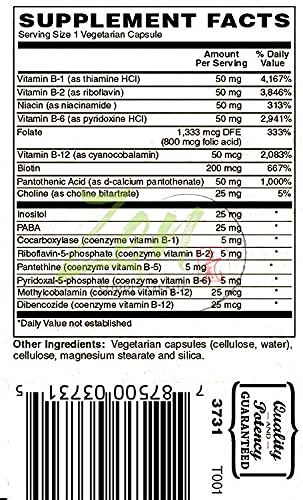 Zen Supplements Complete B-Complex 50 - 50 Vegetarian Capsules - image 4