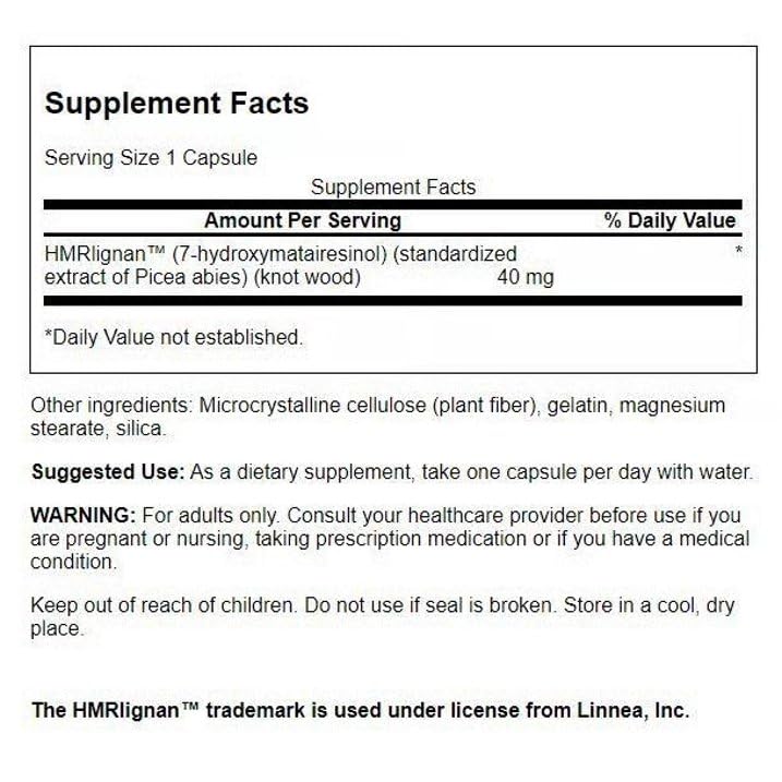 Swanson 7-Hmrlignans from Norwegian Spruce Tree 40 mg - 120 Capsules - image 2