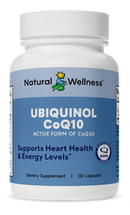 Natural Wellness Ubiquinol CoQ10 100mg - 30 Softgels