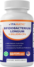 Vitamatic Bifidobacterium Longum 6 Billion CFU Probiotic - 60 Capsules
