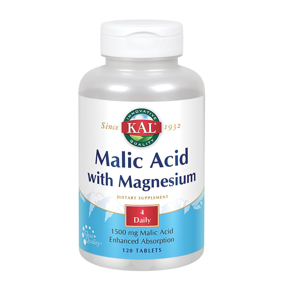 KAL Malic Acid with Magnesium - 120 Tablets