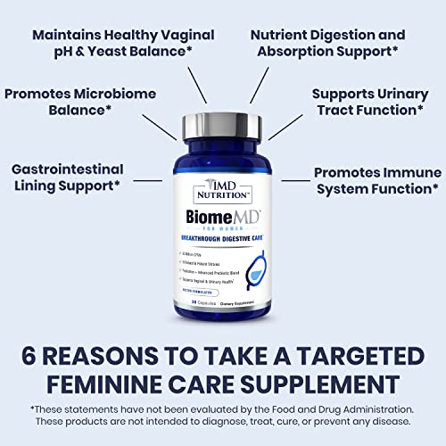 1MD Nutrition BiomeMD Probiotics for Women - 30 Capsules - image 4