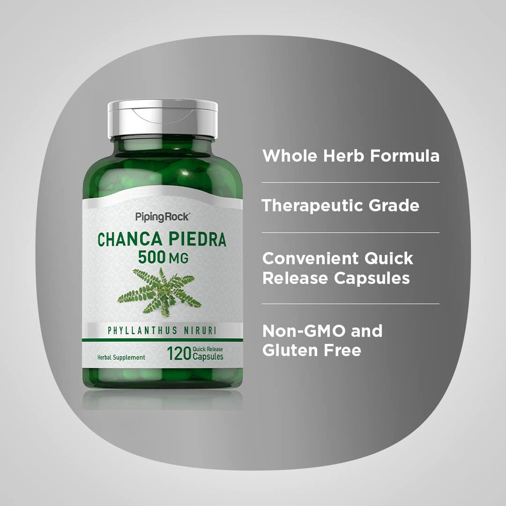 Piping Rock Chanca Piedra 500mg - 120 Capsules - image 4