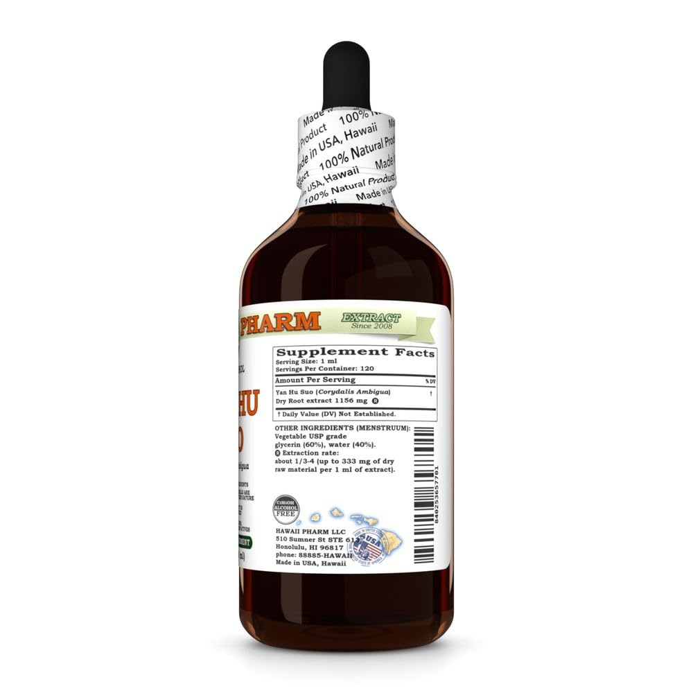 Hawaii Pharm Yan Hu SUO (Corydalis ambigua) Root Alcohol-Free Extract