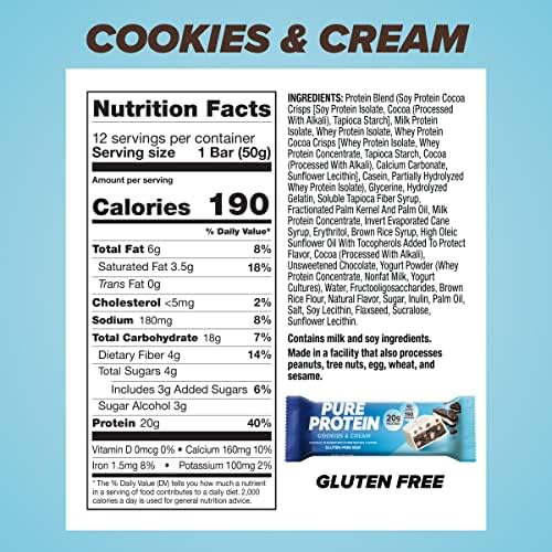 Pure Protein Bars, High Protein, Nutritious Snacks to Support Energy