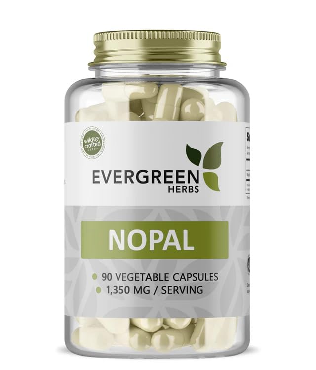 Evergreen Herbs Nopal Capsules Prickly Pear - 90 Capsules